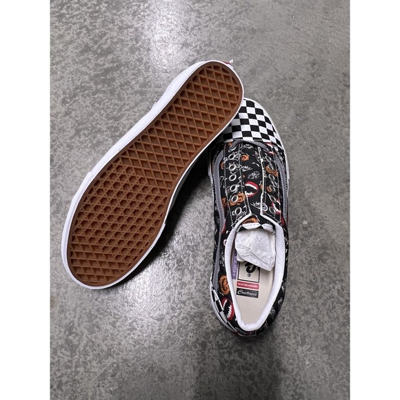 Vans Customs Old Skool Skateboarding Shoes Halloween Checks Mens Size 11.5 Rare - Picture 5 of 5